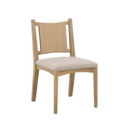 Arched Back Seagrass Dining Chair Light Brown