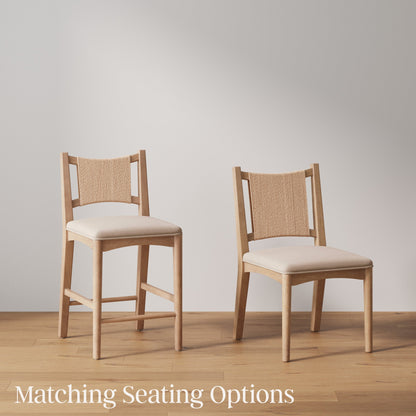 Arched Back Seagrass Dining Chair Light Brown