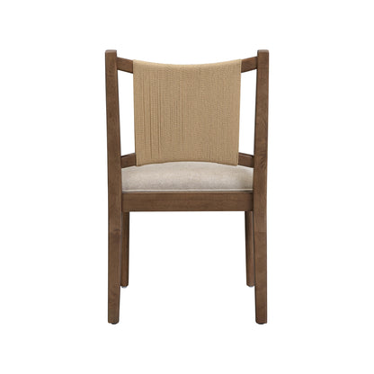 Arched Back Seagrass Dining Chair Medium Brown