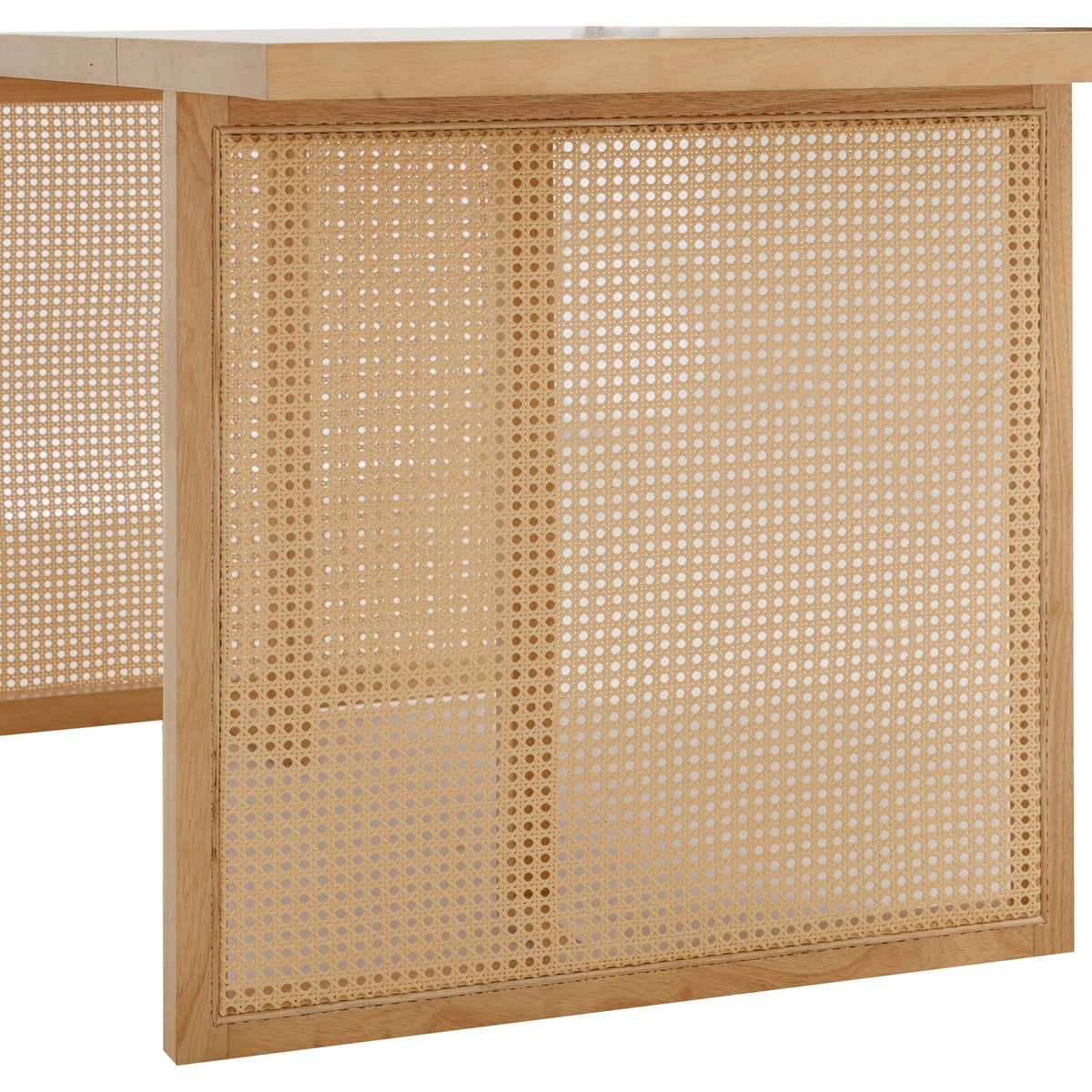 Bohemian Wood & Boucle Dining Set